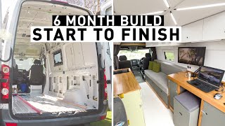 DIY Camper Van Conversion Full Build Timelapse [upl. by Niveek]