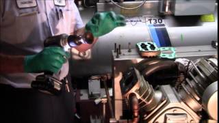 How to Replace or Rebuild the Valves on a Ingersoll Rand Air Compressor MO  30T 242 5D [upl. by Aurlie]