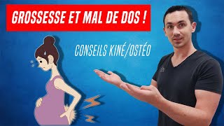 GROSSESSE ET MAL DE DOS  EXPLICATION ET EXERCICES KINÉ [upl. by Aiyn]