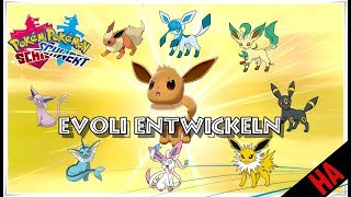 POKéMON SCHWERT UND SCHILD  FRÜH EVOLI ENTWICKELN IN ALLE 8 VARIANTEN  FUNDORTE DER STEINE [upl. by Snowman]