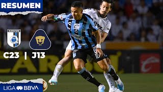 Resumen Querétaro vs Pumas  Liga BBVA MX  Clausura 2023 [upl. by Arraeit]