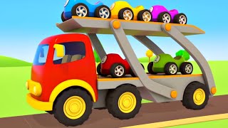 Wir bringen die kleinen Autos zur Rennbahn  Helfer Autos  Zeichentrickfilme für Kinder [upl. by Ardnaxela446]