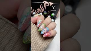 Colorful threedimensional water drop nail art Click the link in the bio to buy yokefellow nails [upl. by Chastain]