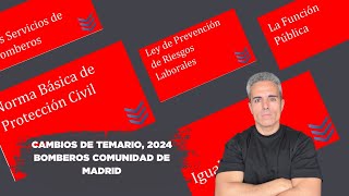 NUEVO TEMARIO BOMBERO COMUNIDAD DE MADRID [upl. by Dajma24]