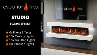 Evolution Fires Studio Wall Mounted Electric Fireplace Flame Effect [upl. by Mohamed160]