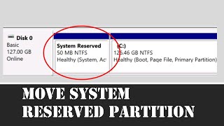 Move System Reserved partition to another disk [upl. by Nylhtak]