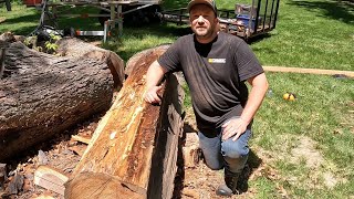 Transforming a StormDamaged Cherry Log  Chainsaw Milling with Stihl and Granberg [upl. by Holcomb771]