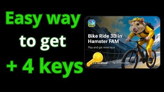 New update in Hamster Kombat Easy way to get 4 keys race for the keys Hamsterkombat [upl. by Clarey753]