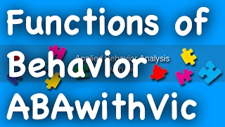 Functions of Behavior  ABAwithVic [upl. by Nallac]