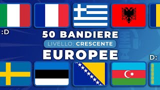 Indovina LE BANDIERE EUROPEE Difficoltà crescente [upl. by Eded463]