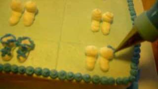 Piping Baby Booties in Icing [upl. by Shaikh]