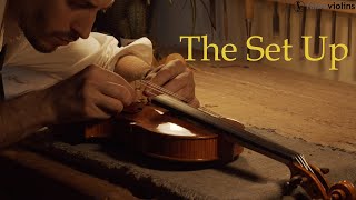 MAKING A VIOLIN  The SET UP  Step 23  Amati Model [upl. by Alfy]