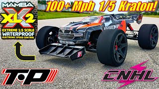 Kraton EXB 1100kv 8s Speed Test and Big Air [upl. by Nairadal]