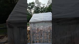 Cheap IBC Tote Firewood Solar Kiln Prototype [upl. by Durrell]