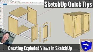 Creating an Exploded Model View in SketchUp  SketchUp Quick Tips [upl. by Akeme]