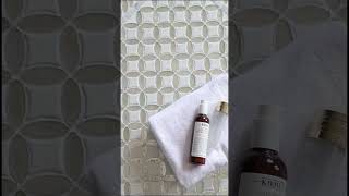 Luxurious Silver Oval and White Patterned Mosaic Floor Tiles [upl. by Nitsuj]