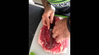 Butterflying a Flank Steak [upl. by Nyrual]