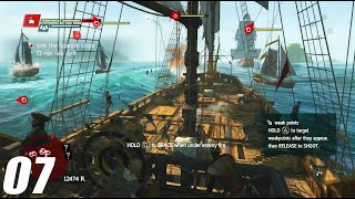 Assassins Creed IV Black Flag Gameplay Part 7  Aaah 8 Ships Attacking Me [upl. by Ellennoj157]