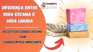 DIFERENÇA ENTRE SODA CÁUSTICA ESCAMA E SODA CÁUSTICA LÍQUIDA  UMA RECEITA DE SABÃO CASEIRO🤩🤑 [upl. by Gregg]