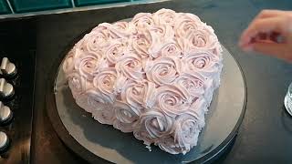 ROSE CAKE COEUR sans moule façon Framboisier ♥️ [upl. by Aria]