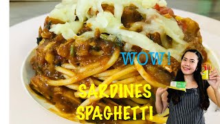 SARDINES SPAGHETTI WITH MOZZARELLA CHEESE [upl. by Eiliab]