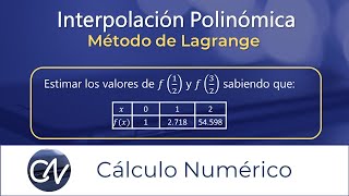 Interpolación Polinómica  Método de Lagrange  Ejercicio 1 [upl. by Curley]