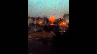 Intense thunder and lightning makes car alarms go off [upl. by Gabi]