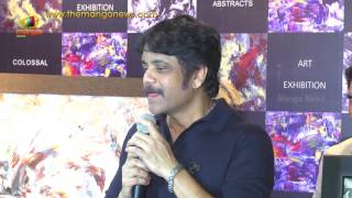 Actor Nagarjuna Speech in Bhoomika Husband Bharat Thakur Art Exhibition Gallery  Mango News [upl. by Aneelas979]