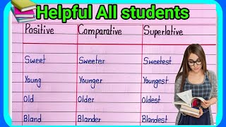 Degree of comparisonPositive comparative superlative degree Positive degreeenglish grammar [upl. by Haziza6]