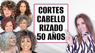 CORTES DE CABELLO RIZADO PARA MUJERES DE 50 AÑOS [upl. by Tjon908]