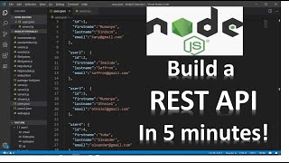 How to Build a REST API in Nodejs and Expressjs and File JSON Database [upl. by Lawlor]