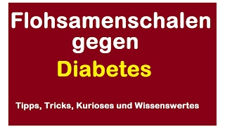 Flohsamenschalen gegen Diabetes Flohsamen  Entlastung Bauchspeicheldrüse [upl. by Steffy]