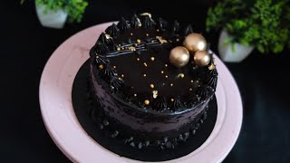 Chocolate cake  half kg chocolate cake decoration🥰 [upl. by Platt]