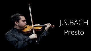 JS Bach Sonata for Violin Solo No1 in G Minor BWV 1001 Presto  Demirhan Gökbudak [upl. by Hilel403]