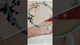 diy Beaded Anklet tutorial shorts shortsfeed jewellery [upl. by Akiria690]