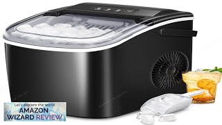 Kismile Ice Makers CountertopPortable Ice Maker Machine with Handle26Lbs24H9 Bullet Ice Review [upl. by Benilda]