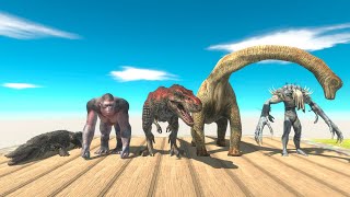 Carnivores Neighbors Attack King Purussaurus  Animal Revolt Battle Simulator [upl. by Ubana360]