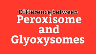 Difference between Peroxisomes and Glyoxysomes  Cell Biology  Cell Organelles  UrduHindi Lecture [upl. by Enimajneb]