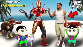 GTA 5  Franklin Shinchan amp Pinchan Making Ironman Suit For The First Time GTA 5 [upl. by Ydna]