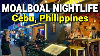 NIGHTLIFE in MOALBOAL CEBU  Panagsama Beach Night Walk  Cebu Philippines [upl. by Silvano]