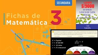 Fichas de Matemática 3 Secundaria 2023  Página 61  Interés Simple  Problemas 5 6 y 7  DonayreX [upl. by Comptom386]