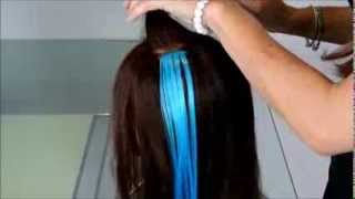 Fitting clipin colour hair streak tutorial [upl. by Zahavi866]