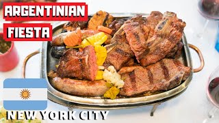 ARGENTINIAN FOOD in New York PARRILLADA Pizza and MORE  NYC Argentinian Food Tour [upl. by Yortal997]