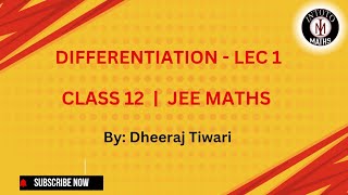 Differentiation class 12th L1  Jee maths  continuity and differentiability  Rd Sharma class 12th [upl. by Zoeller]