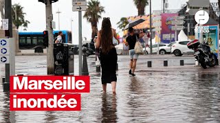 Des pluies diluviennes créent des inondations à Marseille [upl. by Meyeroff]