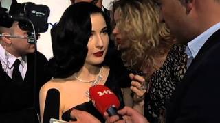 Dita Von Teese Meets Vitalii Sediuk in New York [upl. by Aicilif]