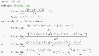 Definicion de derivada Funcion cuadratica [upl. by Lotsirb]