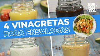 4 vinagretas para ensaladas  BUENAZO [upl. by Strage]