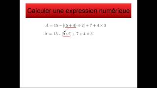 Calculer une expression numérique [upl. by Byers]