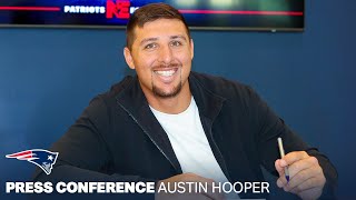 Austin Hooper quotExcited about the next opportunityquot  Patriots Press Conference [upl. by Norval411]